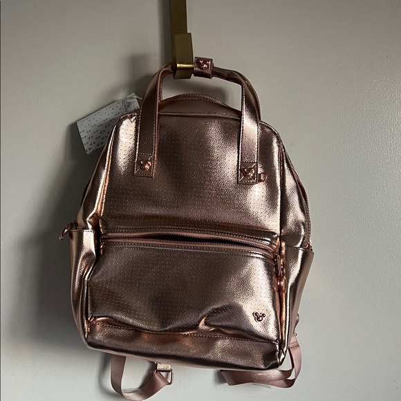 Disney Handbags - Brand New! Disney Metallic Rose Gold Women’s Backpack Tote